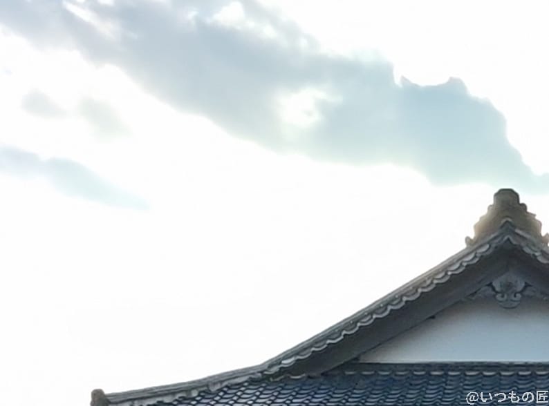 建物の屋根を切り抜き・拡大した写真 | スマホを検証してみた nubia Z70 Ultra カメラ 建物の屋根を切り抜き・拡大した写真